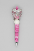 Pink Pearl Bling Out Ink Pen