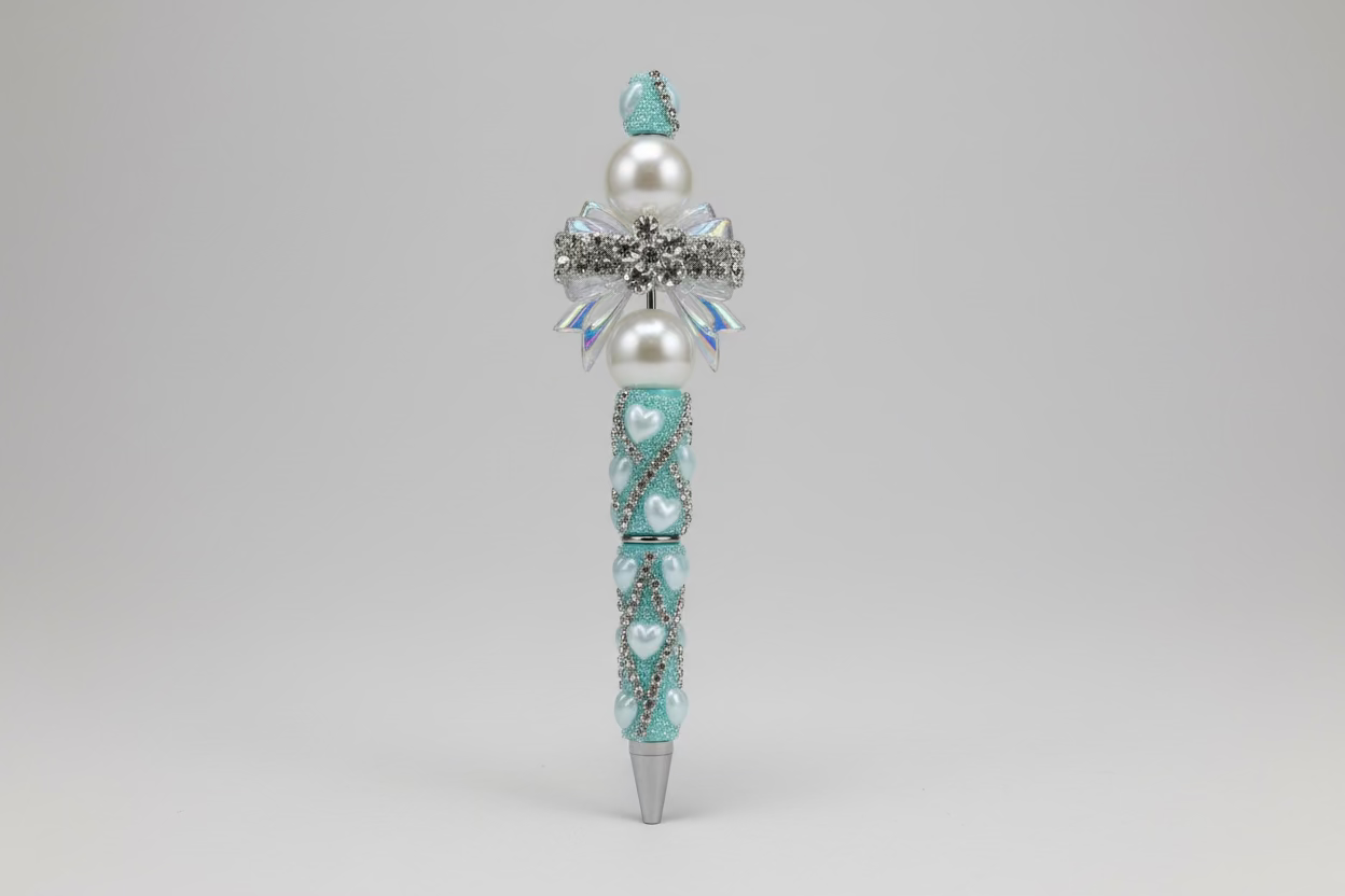 Teal Blue Bling Ink Pen