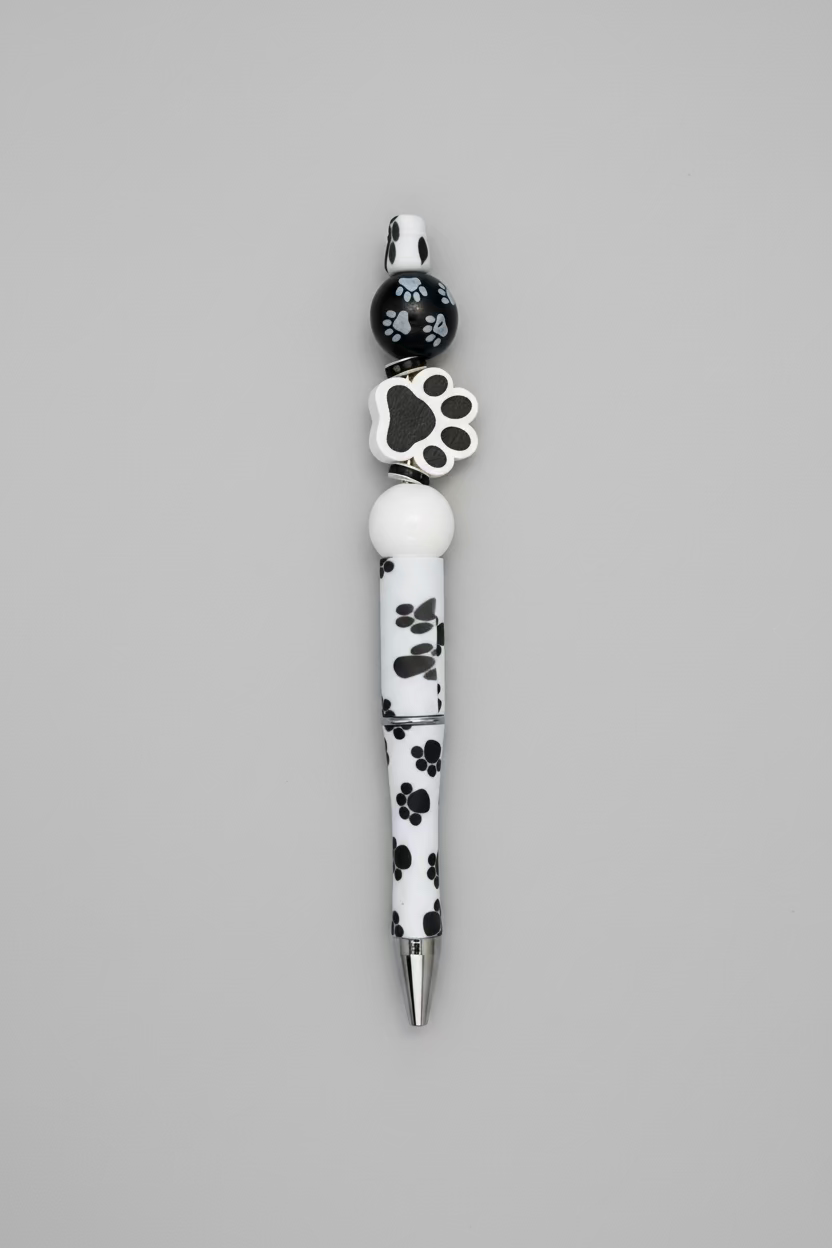 Paw Print Ink Pen with Paw Charms