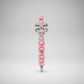 Pink Bling Heart Pattern Ink Pen